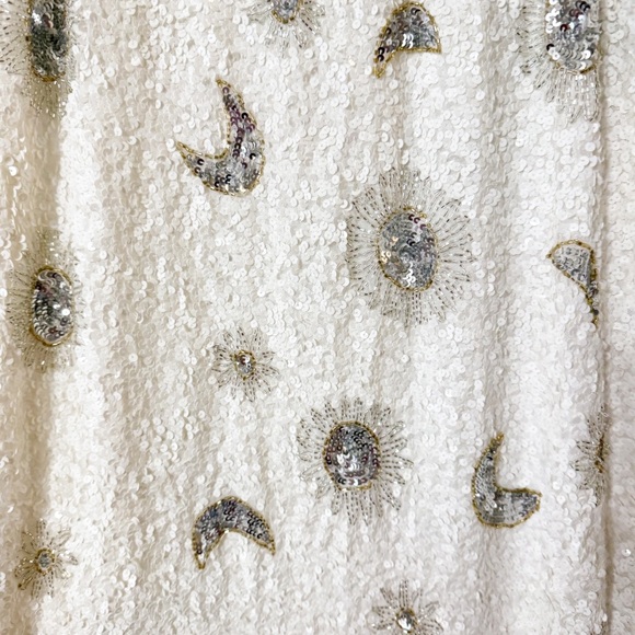 Show Me Your Mumu RSVP Skirt in White Celestial Sequins Allover Embellished XL - Picture 12 of 13